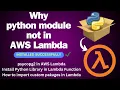 How to Install Custom Python Packages or psycopg2 in AWS Lambda Function