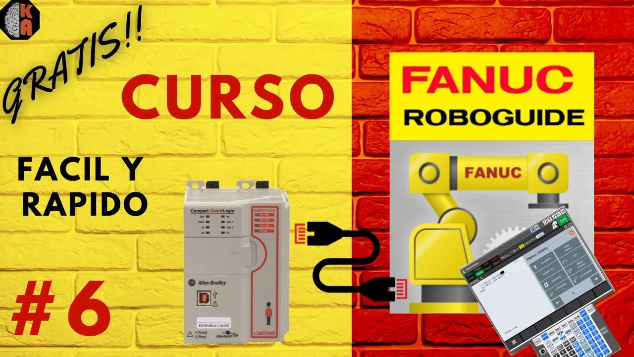 🤖 Curso #6 Comunicar Fácil ROBOGUIDE Fanuc - PLC Allen Bradley y HMI PanelView || Ethernet/IP