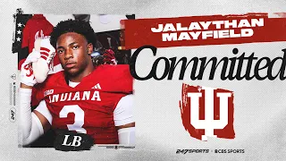 WATCH LB Jalaythan Mayfield Commits to Indiana No 3 LB in NC