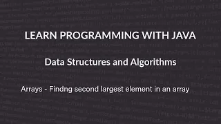 DSA - 01 Second Largest Element in an Array