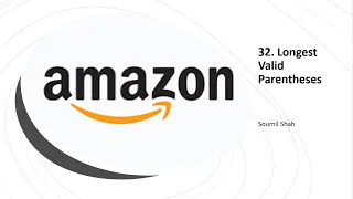 32 Longest Valid Parentheses in Python Explained Amazon Interview Question