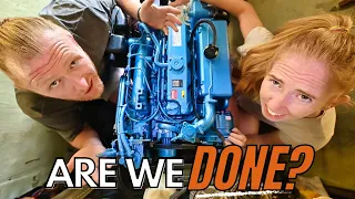 CHANGING OUR ENGINES: the hardest part | YANMAR to NANNI [Ep126 RED SEAS]
