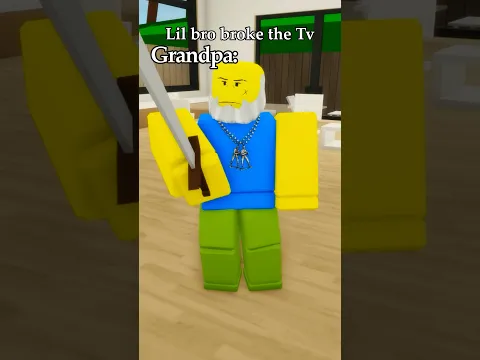 Lil bro broke the Tv💀💀 #roblox #brookhaven #shorts
