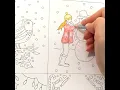 Christmas Theme Colouring Book - colouring an illustration