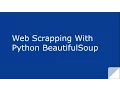 Web Scraping with python BeautifulSoup