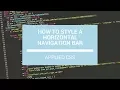 Horizontal Navigation Bar Applied CSS