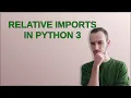 Relative imports in Python 3