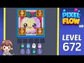 Pixel Flow Level 672 Solution Walkthrough