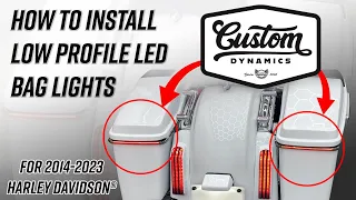 Custom Dynamics Low Profile LED Saddlebag Lights for 2014-2023 Harley Davidson Motorcycles