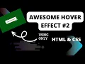 Awesome Hover Button Effect Using Only HTML CSS ASMR No Talking