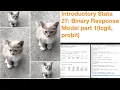 Introductory Stata 27 Binary Response Model part 1 logit probit
