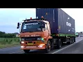 Download Lagu AWESOME TRUCKS !!! TRUCK CONTAINER FUSO FIGHTER, TRUCK TRAILER TRONTON PANJANG HINO 500 ISUZU GIGA