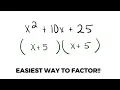 EASIEST FACTOR TRICK FOR TRINOMIALS - YOU LL NEVER FORGET