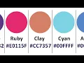 100 Colors Name HEX Code Complete Color List Must See