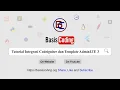 Tutorial Integrasi Codeigniter dan Template AdminLTE 3