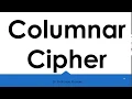 Columnar Cipher Transposition Cipher