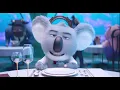Buster moon with packed lunch in a five star hotel (Sing)