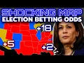 The SHOCKING 2024 Election Map Based On BETTING MARKET ODDS In Each State