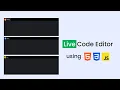 How To Make Live Code Editor Using HTML CSS And JavaScript Online Code Editor Like CodePen