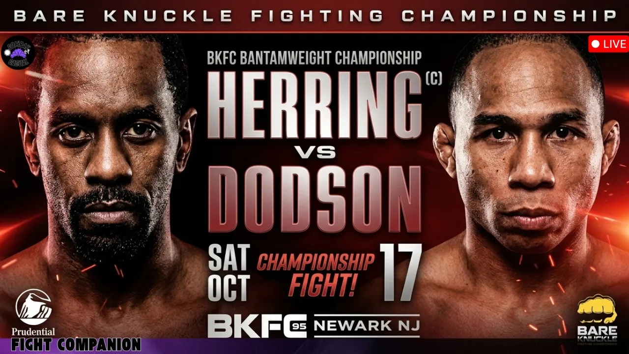 BKFC 95 | LIVE Bareknuckle Boxing Fight Companion 2026-10-18 01:04