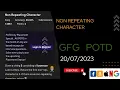 Non Repeating Character Easy POTD GFG Problem of the Day C CodeThurst