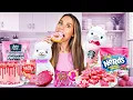 Download Lagu EATING ONLY PINK FOODS FOR 24 HOURS !