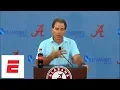 FULL Nick Saban press conference Maria Taylor controversy Alabama s starting QB and more ESPN