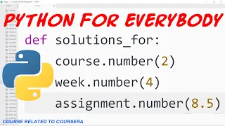 Python for Everybody Answers Course 2 Week 4 Assignment 8 5