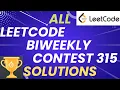 Leetcode Weekly Contest 315 - Solutions