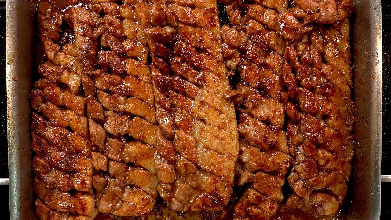 간장 삼겹살 구이