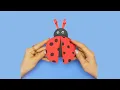 DIY 3D Paper Ladybug 3D Paper Crafts for Kids DIY paper crafts Everyday Crafts