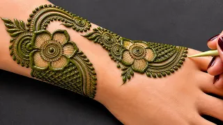 Back Hand Mehndi Design Flower / easy and beautiful mehndi design / aesthetic mehndi design for hand