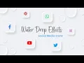 CSS Water Drop Effect Social Media Icons