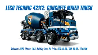 LEGO Technic 42112: Concrete Mixer Truck: In-depth Review, Speed Build & Parts List [4K]