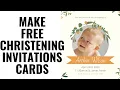 HOW TO CREATE CHRISTENING INVITATIONS CARDS ON CANVA MAKE BABY BAPTISM CARDS FOR FREE