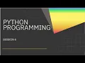 Python Session 6 Dictionary