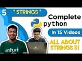 Part 5 Python in 15 s Strings in Python Slicing Count Find Replace Hindi Tutorial