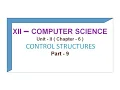 12th Std Computer Science Unit 2 Chapter 6 CONTROL STRUCTURES Part-9