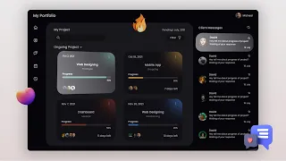 Create A Dashboard With Tilt Card Effect Using HTML CSS and Vanilla Javascript Speed Code