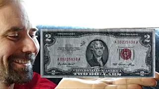 US 2 Dollar Bill Series 1953 - Red Seal
