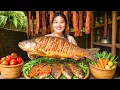 Download Lagu Harvesting water spinach to sell at the market, cook a giant grilled fish for my family