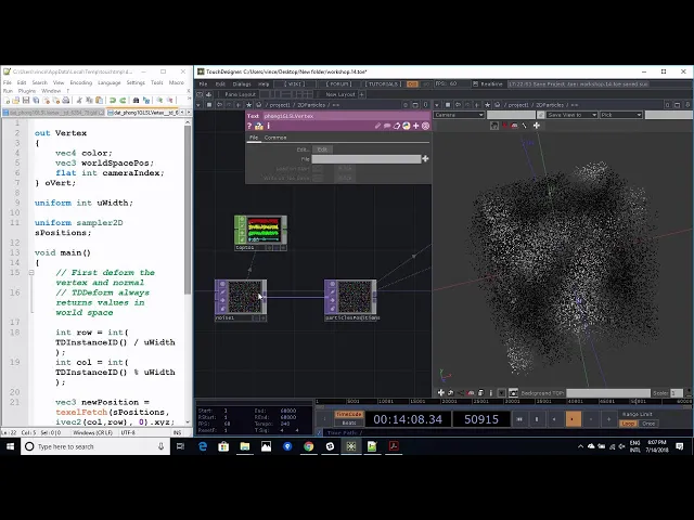Introduction to GLSL in TouchDesigner : 8/8 GLSL Particle System introduction