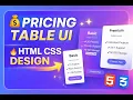 Create Beautiful Pricing Cards Using HTML CSS Website Pricing Plans UI