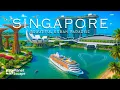 Download Lagu Singapore 4K |  Aerial Cityscapes of Marina Bay \u0026 Gardens by the Bay With Deep House Chill