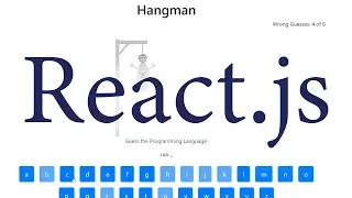 React js Hangman Game Tutorial - How to Create Hangman Game in React js in 30 Minutes