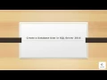 Create a Database User in SQL Server 2016