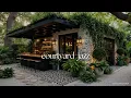 Download Lagu Cozy Courtyard Jazz \u0026 Nature Sound to Focus, Work - Soothing Jazz \u0026 Ambient Sounds for Productivity