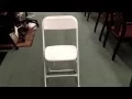 White Plastic Folding Chair - 800 lb weight capacity