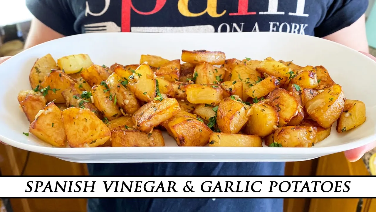 Spanish Vinegar & Garlic Potatoes   Patatas al Ajo Cabail Recipe