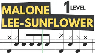 Post Malone Swae Lee Sunflower Level 1 Drum Score